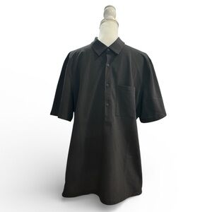 lululemon Men’s Charcoal Gray Half Button-Up Polo with Pocket